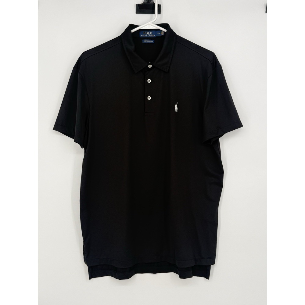 Polo Ralph Lauren Men's Performance Black Short Sleeve Polo Large